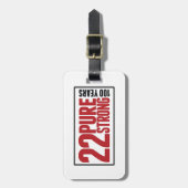 Witte Bagagelabel (Voorkant verticaal)