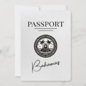 Witte Bahama's Paspoort Bewaar de datum Save The Date (Voorkant)