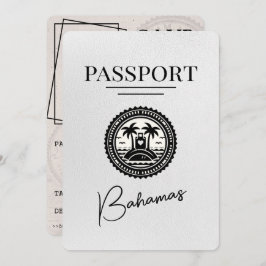 Witte Bahama's Paspoort Bewaar de datum Save The Date