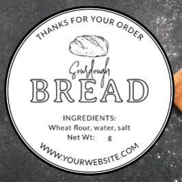 Witte Bakkerij Sourdough Brood Dank Je Sticker