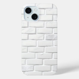 Witte Baksteen Textuur iPhone Hoes Minimalistische