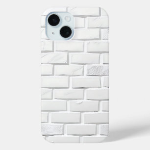 Witte Baksteen Textuur iPhone Hoes Minimalistische