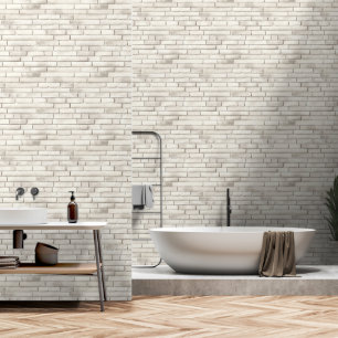 Witte bakstenen 1 behang
