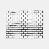 Witte bakstenen fleece deken (Voorkant (Horizontaal))