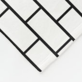 Witte bakstenen fleece deken (Hoek)