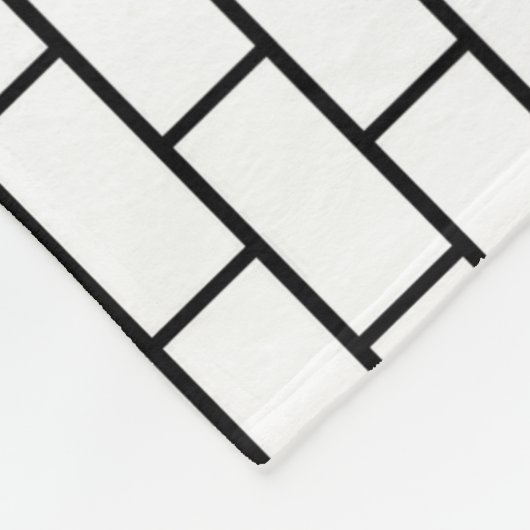 Witte bakstenen fleece deken (Hoek)