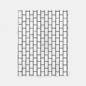 Witte bakstenen fleece deken (Voorkant)