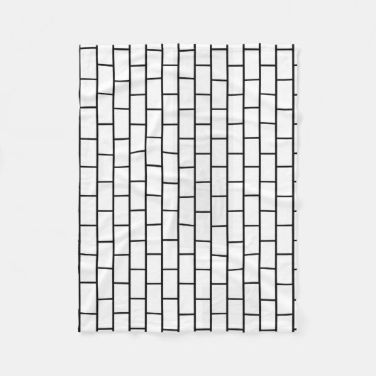 Witte bakstenen fleece deken (Voorkant)