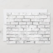 Witte bakstenen muur Vrede Liefde Vreugde Vakantie Feestdagenkaart (Achterkant)