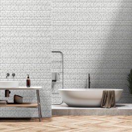 Witte bakstenen naadloze patronen rustieke elegant behang