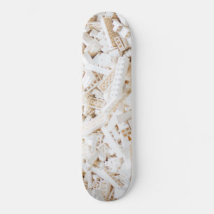 witte bakstenen persoonlijk skateboard