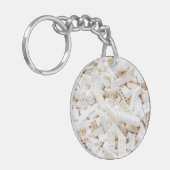 witte bakstenen sleutelhanger (Voorkant Links)