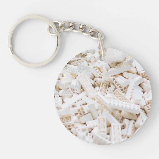 witte bakstenen sleutelhanger (Voorkant)