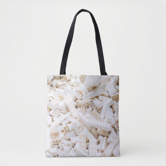 witte bakstenen tote bag (Voorkant)