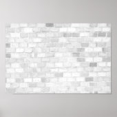 Witte bakstenen wandtrenddesign poster (Voorkant)