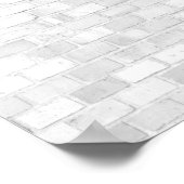 Witte bakstenen wandtrenddesign poster (Hoek)