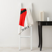 Witte Ballerina deken met een rood hart. (In situ)