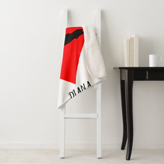 Witte Ballerina deken met een rood hart. (In situ)