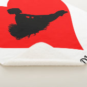 Witte Ballerina deken met een rood hart. (3/4)