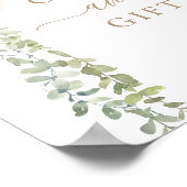 Witte ballon Baby showers Kaarten en cadeaubonnen Poster (Hoek)