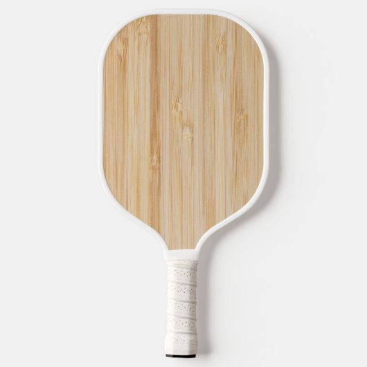 Witte Bamboe Pickleball Paddle (Achterkant)