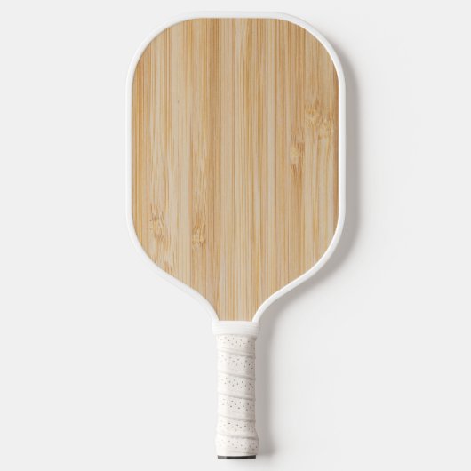 Witte Bamboe Pickleball Paddle (Voorkant)