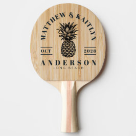 Witte Bamboe Tropische Ananas Trouwrand Tafeltennisbatje
