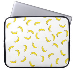 Witte banaan laptop sleeve
