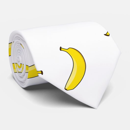 Witte Banaan Stropdas (Opgerold)