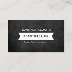 WITTE BANNER CONSTRUCTIE, BOUWER, ARCHITECT LOGO VISITEKAARTJE