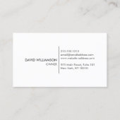 WITTE BANNER CONSTRUCTIE, BOUWER, ARCHITECT LOGO VISITEKAARTJE (Achterkant)