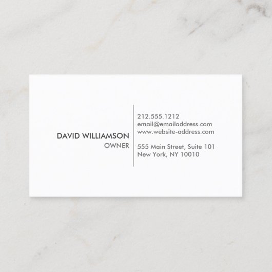 WITTE BANNER CONSTRUCTIE, BOUWER, ARCHITECT LOGO VISITEKAARTJE (Achterkant)