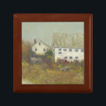 Witte Barn Cadeaudoosje<br><div class="desc">White Barn II van Marilyn Wendling. Witte schuur-achtige gebouwen en huis tussen bloemen op het platteland.</div>