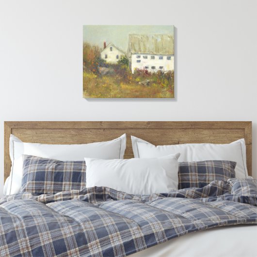 Witte Barn Canvas Afdruk (Insitu (Slaapkamer))