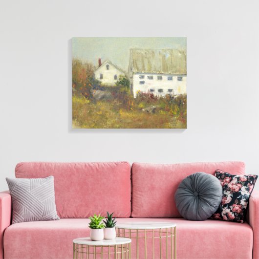 Witte Barn Canvas Afdruk (Insitu (Woonkamer))