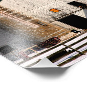 Witte Barn en Red Silo Foto Afdruk (Hoek)