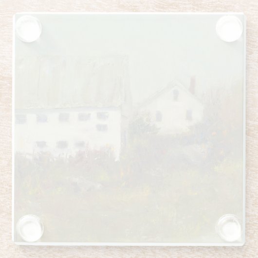 Witte Barn Glazen Onderzetter (Achterkant)