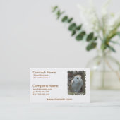 Witte Barn Owl Visitekaartjes (Staand voorkant)