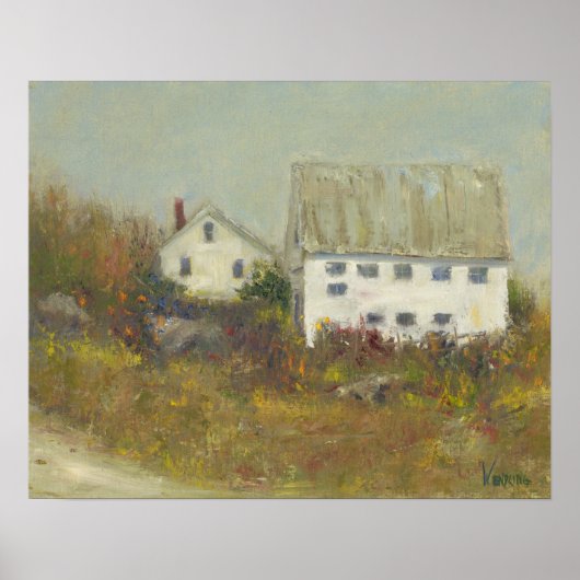 Witte Barn Poster (Voorkant)