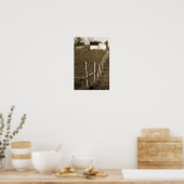 witte barn poster (Keuken)