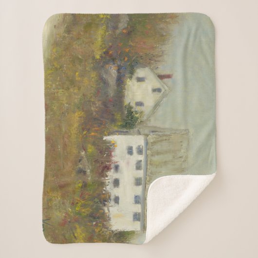 Witte Barn Sherpa Deken (Voorkant)