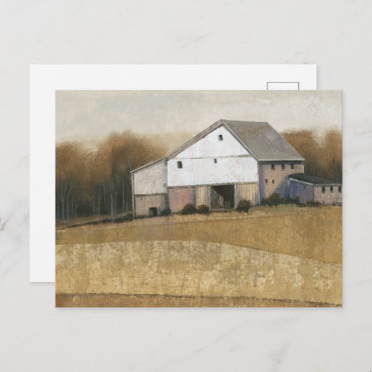 Witte Barn-Uitzicht Briefkaart (Voorkant / Achterkant)