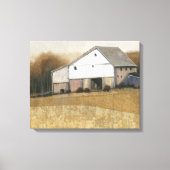 Witte Barn-Uitzicht Canvas Afdruk (Voorkant)