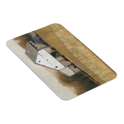 Witte Barn-Uitzicht Magneet (Rechterzijde)