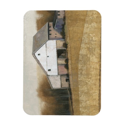 Witte Barn-Uitzicht Magneet (Verticaal)