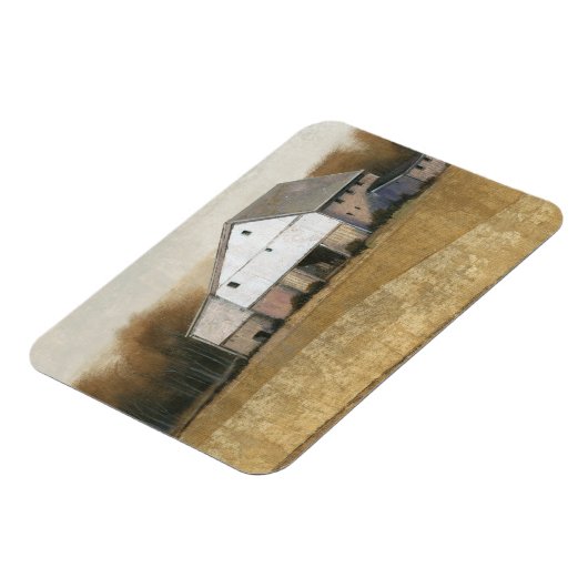 Witte Barn-Uitzicht Magneet (Linkerzijde)