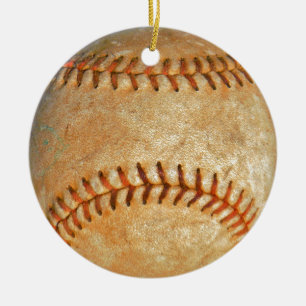  Witte Baseball rode roodheid Keramisch Ornament