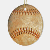  Witte Baseball rode roodheid Keramisch Ornament (Links)