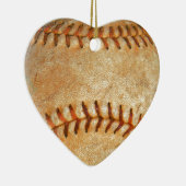  Witte Baseball rode roodheid Keramisch Ornament (Rechts)