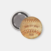  Witte Baseball rode roodheid Magneet (Voorkant / Achterkant)